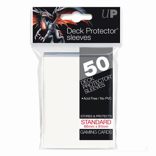 Ultra Pro White Deck Protector Standard (50) NEW SIZE