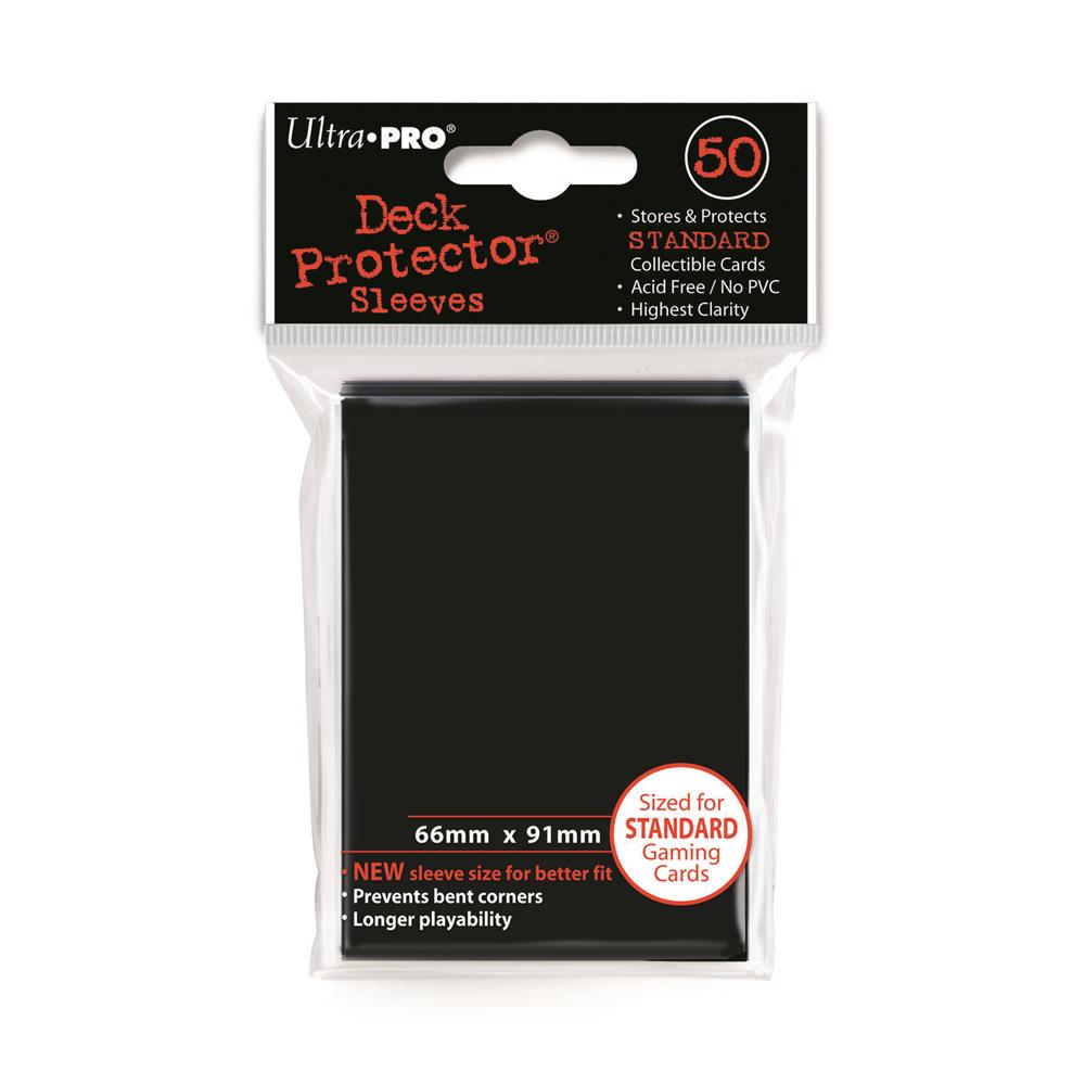 Ultra Pro Black Deck Protector Standard (50) NEW SIZE