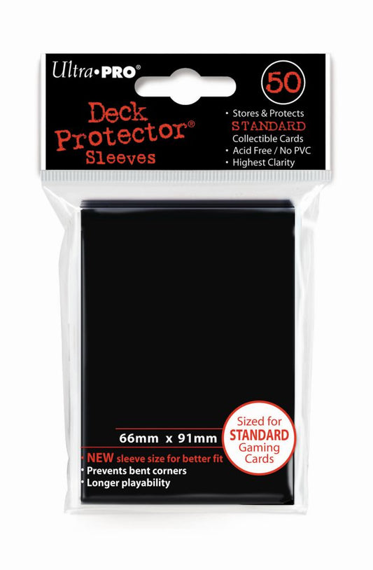 Ultra Pro Black Deck Protector Standard (50) NEW SIZE