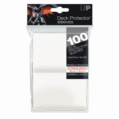 Ultra Pro White Deck Protector Standard (100) NEW SIZE