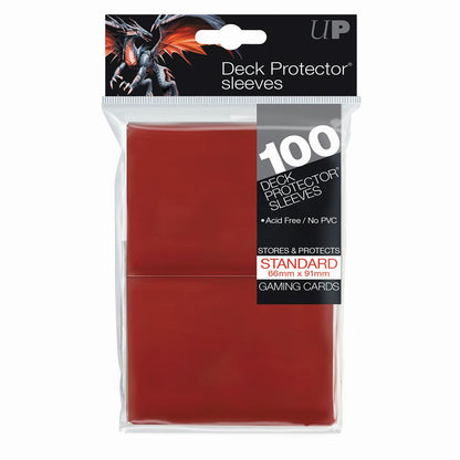 Ultra Pro Red Deck Protector Standard (100) NEW SIZE