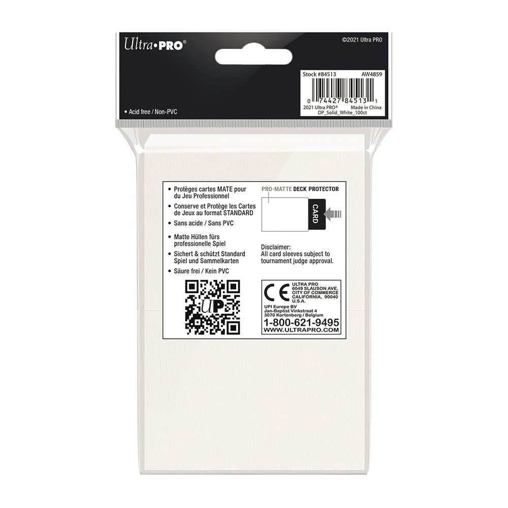 Ultra Pro White PRO-Matte Deck Protector Standard (100)