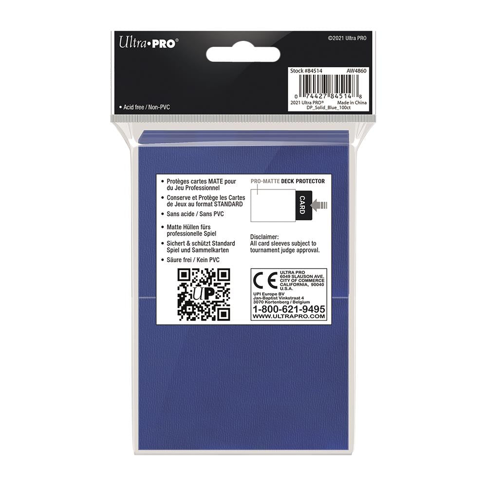 Ultra Pro Blue PRO-Matte Deck Protector Standard (100)