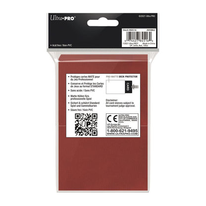 Ultra Pro Red PRO-Matte Deck Protector Standard (100)