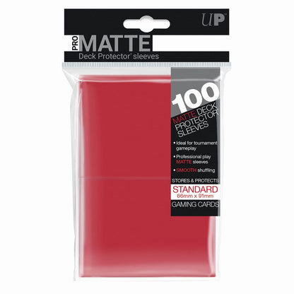 Ultra Pro Red PRO-Matte Deck Protector Standard (100)