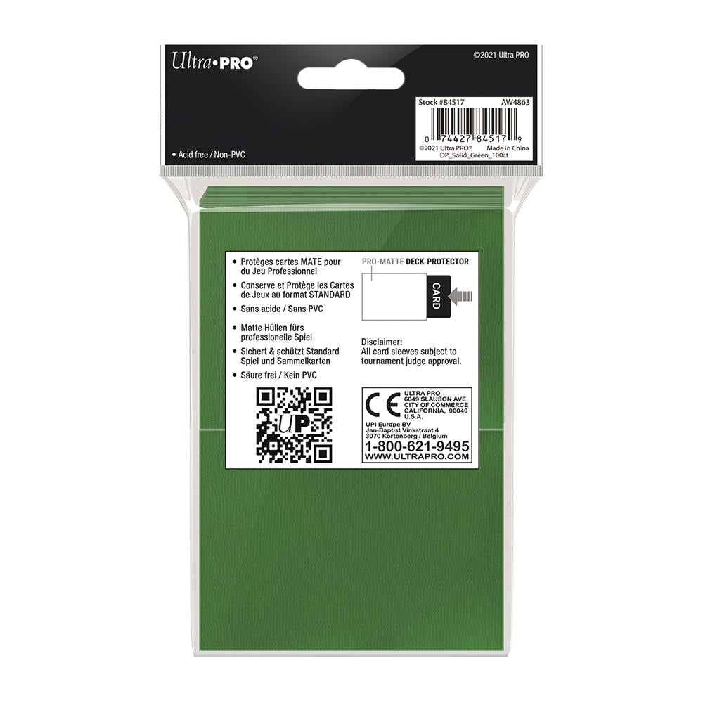 Ultra Pro Green PRO-Matte Deck Protector Standard (100)