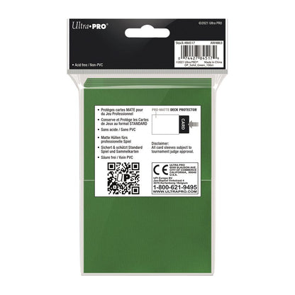 Ultra Pro Green PRO-Matte Deck Protector Standard (100)