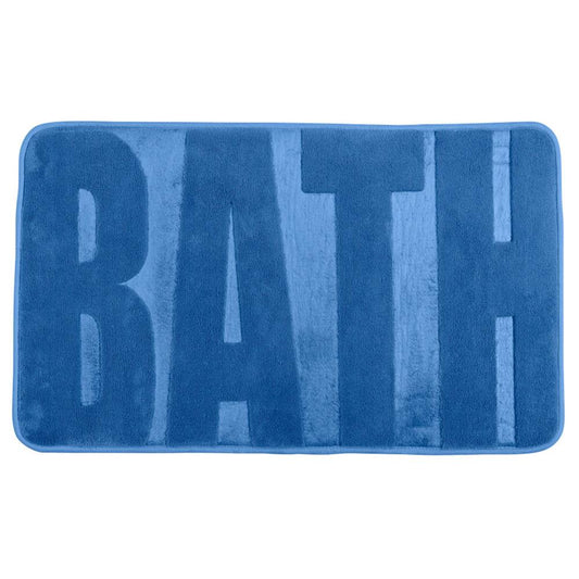 Tapis de bain en mousse à mémoire de forme Wenko, Bleu fjord de bain