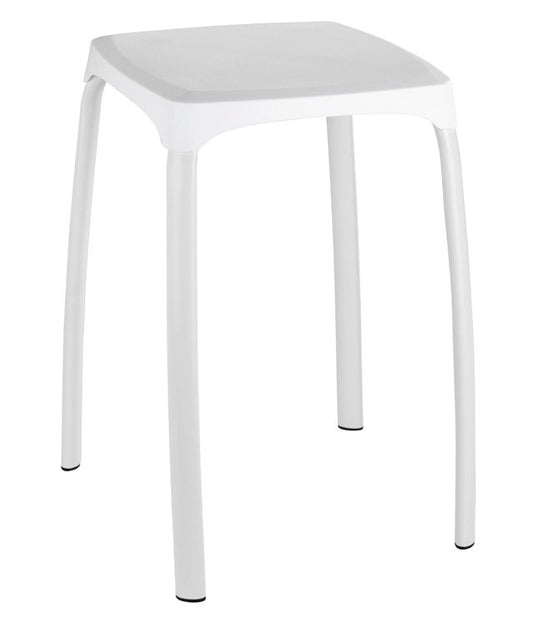 Wenko tabouret de salle de bain Losani blanc