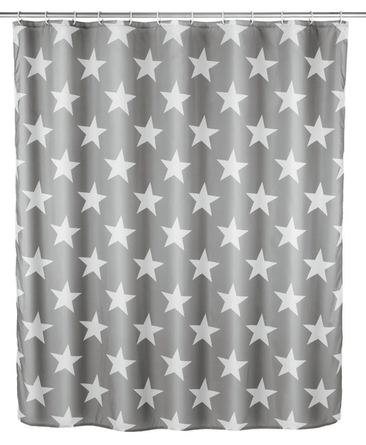 Wenko shower curtain Stella, grey anti-mould