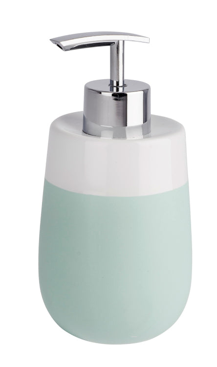 Wenko ceramic soap dispenser Malta, mint/white