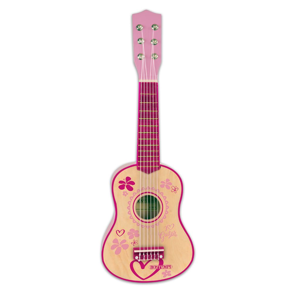Bontempi Gitarre 6 Saiten, pink, 55 cm