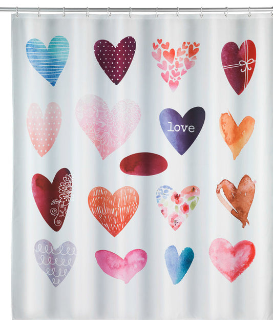 Wenko shower curtain Love, 180x200 cm Polyester