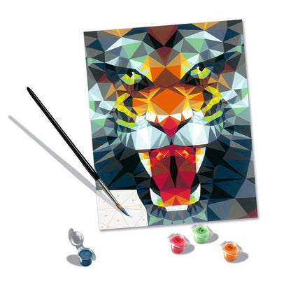 Ravensburger CreArt - Painting by Numbers - Polygon Tiger