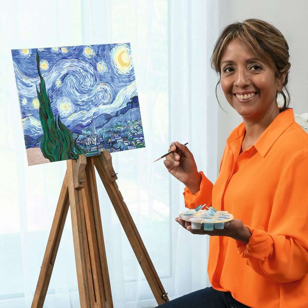 Ravensburger CreArt - Malen nach Zahlen - ART Collection: The Starry Night (Van Gogh)