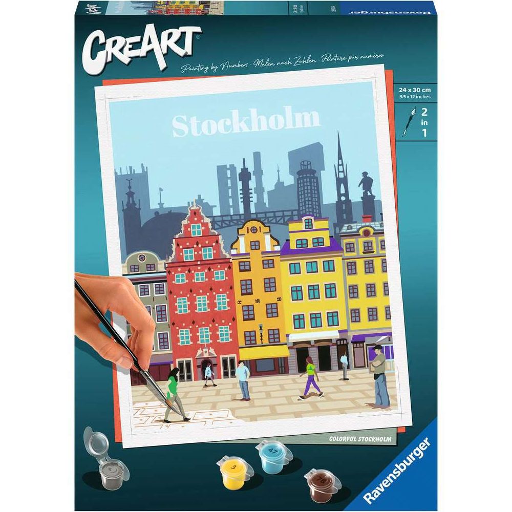 Ravensburger CreArt - Paint by Numbers - Colourful Stockholm