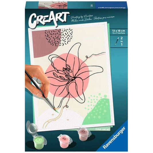 Ravensburger CreArt - Painting by Numbers - Floral Line Art