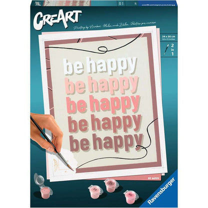 Ravensburger CreArt - Painting by Numbers - Be Happy