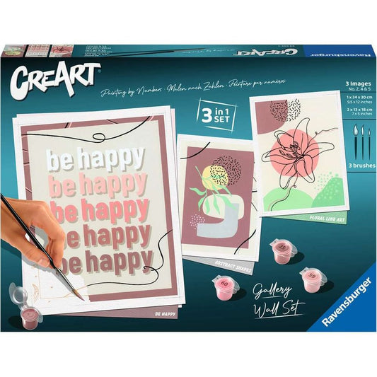 Ravensburger CreArt Paint by Numbers - Gallery Wall Set - Abstract Shapes