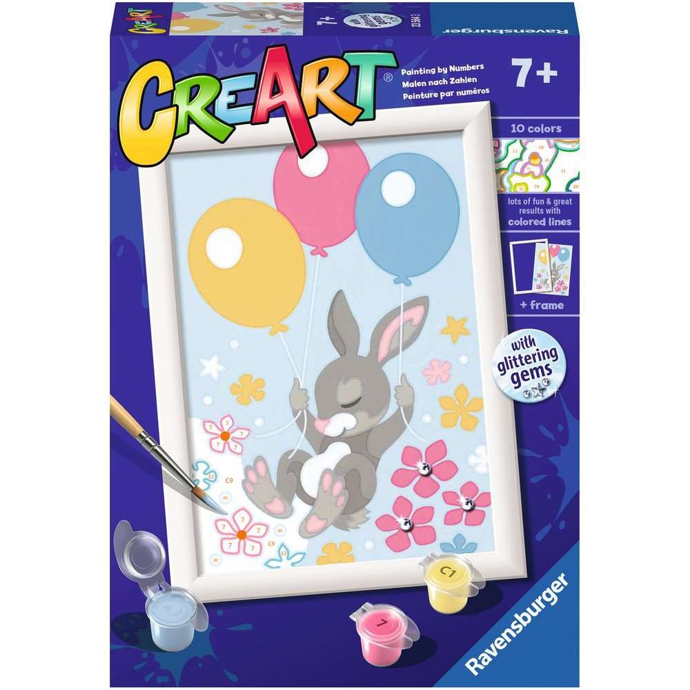 Ravensburger CreArt - Painting by Numbers - Flying Bunny