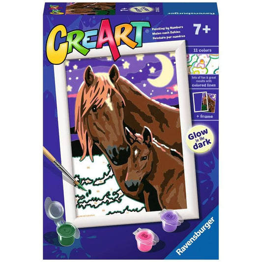 Ravensburger CreArt - Paint by Numbers - Horses at Midnight