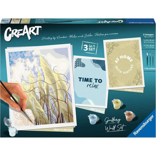Ravensburger CreArt - Paint by Numbers - Gallery Wall Set - Nature