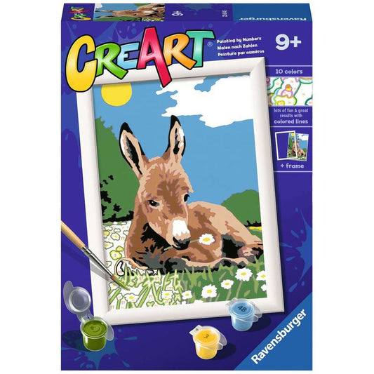 Ravensburger CreArt - Painting by Numbers - Little Donkey