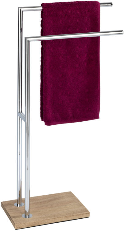 Wenko towel and clothes rack, Marla chrome/brown