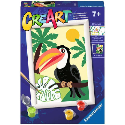 Ravensburger CreArt - Painting by Numbers - Toucan in Jungle