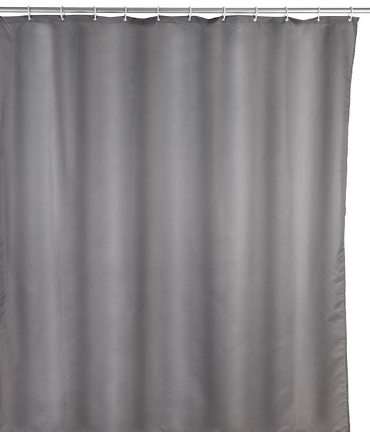 Wenko shower curtain plain grey, polyester