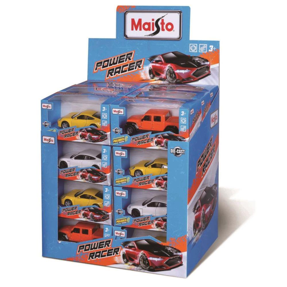 Maisto pull back cars Power Racer 1/33, assorted