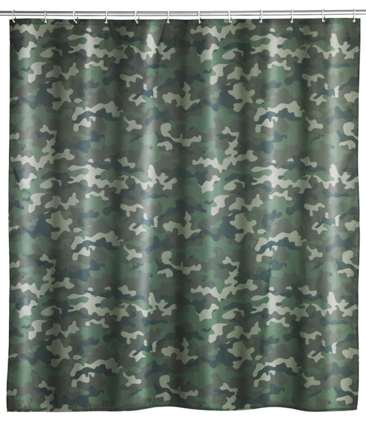 Wenko shower curtain camouflage, poly