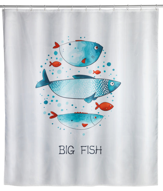 Wenko rideau de douche Big Fish, polyester
