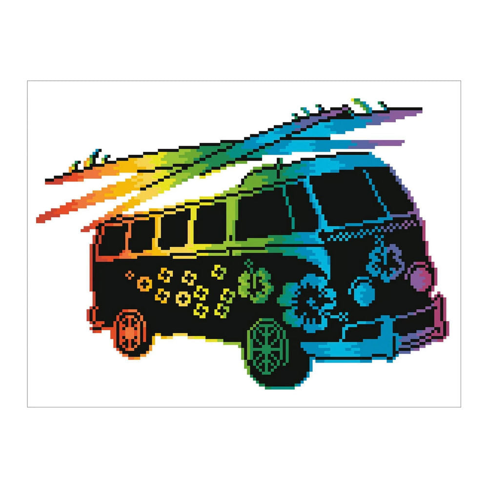 Diamond Painting Flower Power Bus