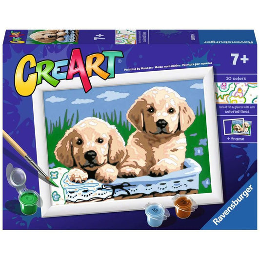 Ravensburger CreArt - Paint by Numbers - Cute Puppies
