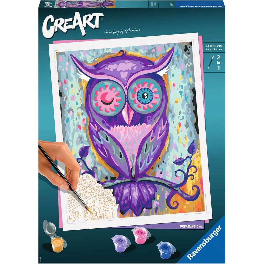 Ravensburger CreArt - Painting by Numbers - Dreaming Owl