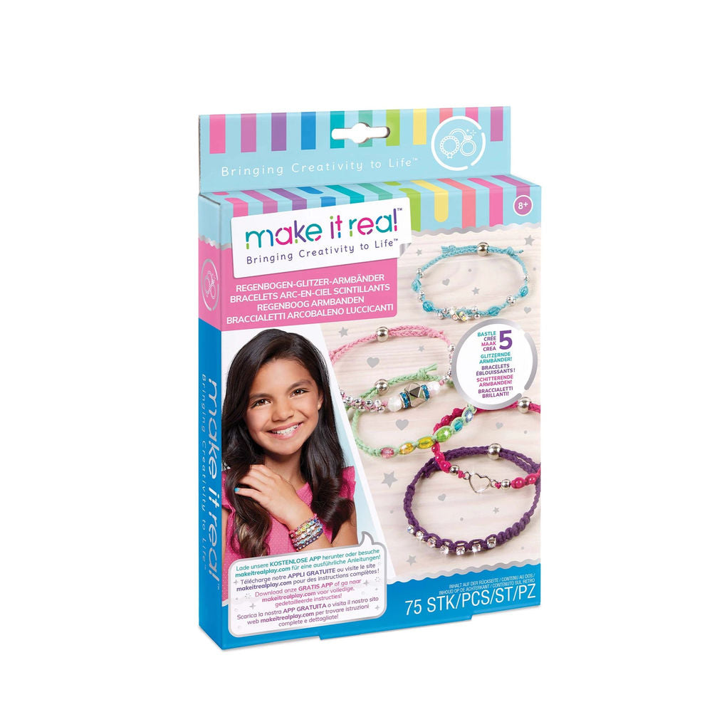 Make it Real Rainbow Glitter Bracelets