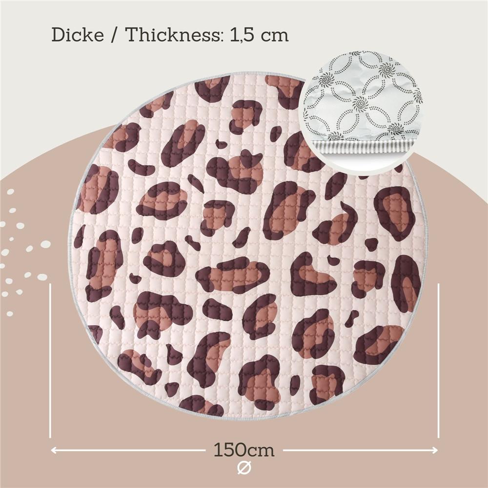 * Hakuna Matte Krabbeldecke, Wild Cat Natural, Ø 1.5 m