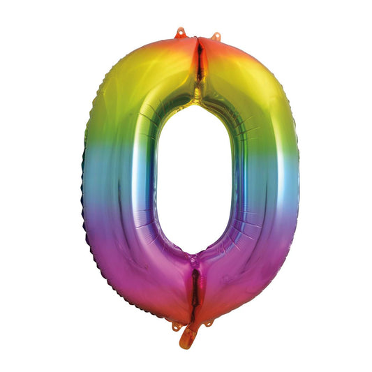 Idis aluminium balloon rainbow metallic No. 0, 86cm