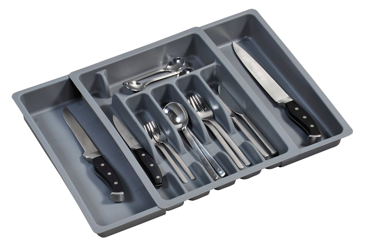 Kesper variable cutlery tray plastic grey