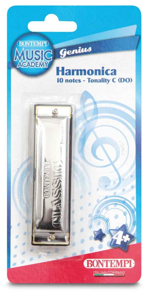 Bontempi harmonica with 10 tones metal, 10 cm