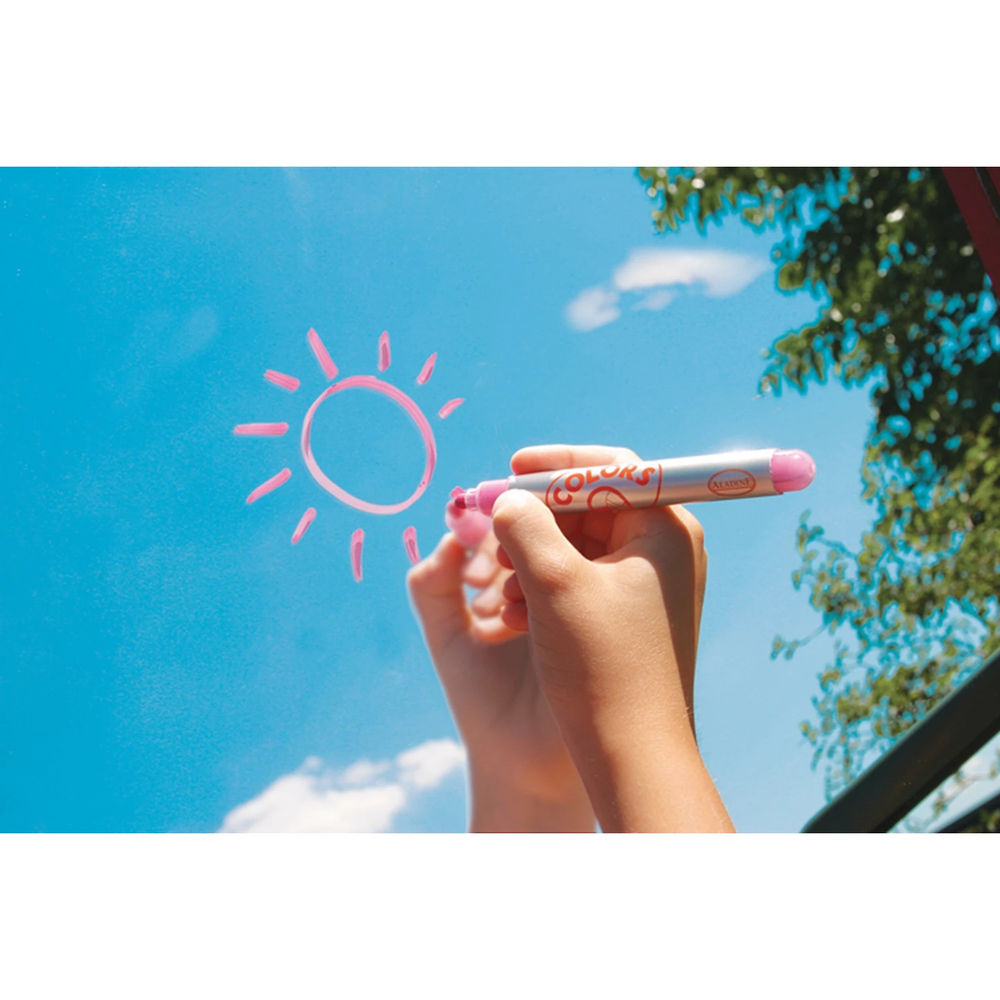 Aladine 5 Fenstermalstifte aus Kreide