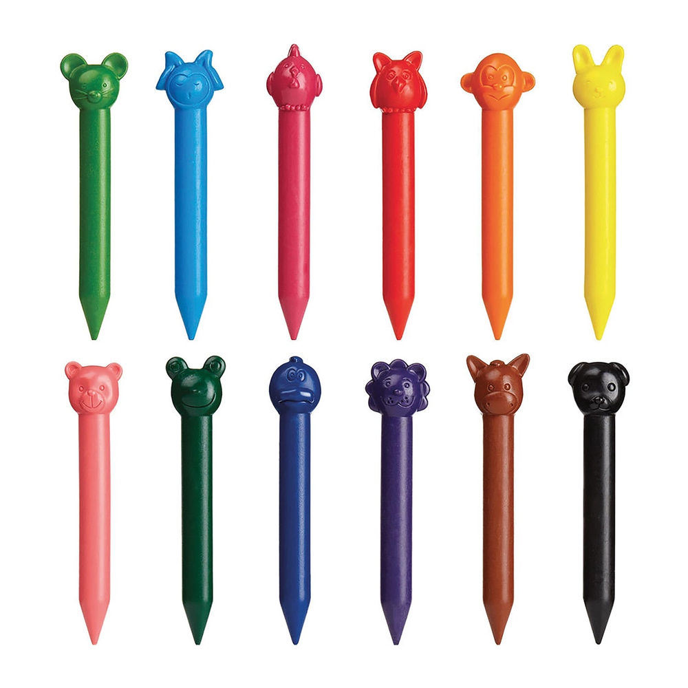 Aladine 12 Wachsmalstifte Tiere