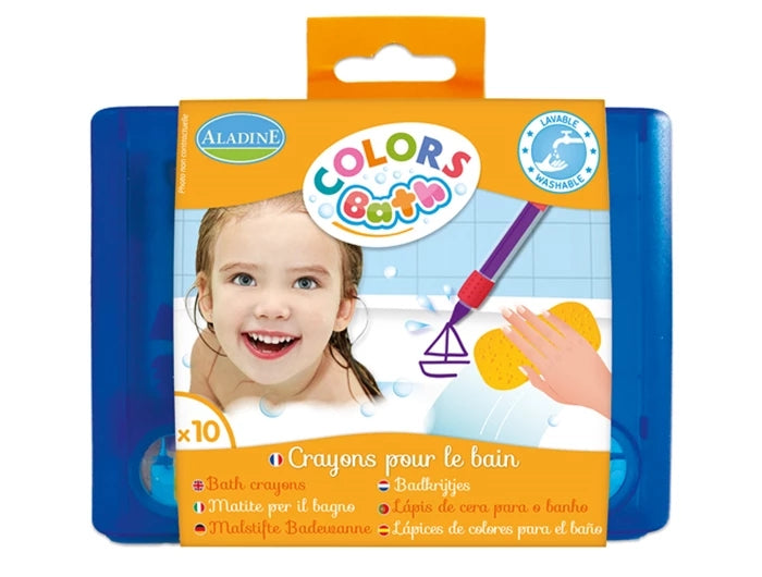 Aladine 10 colouring pencils for the bathtub