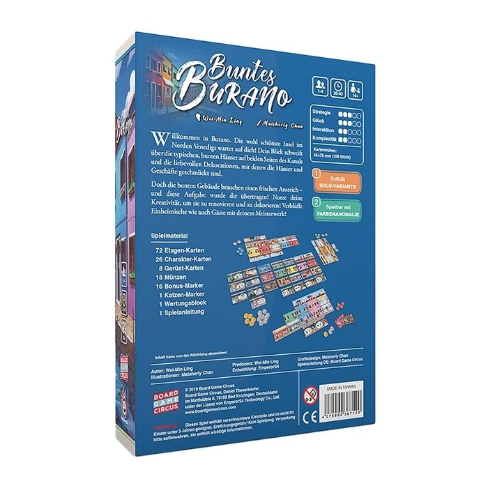 Board Game Circus Colorful Burano (d)