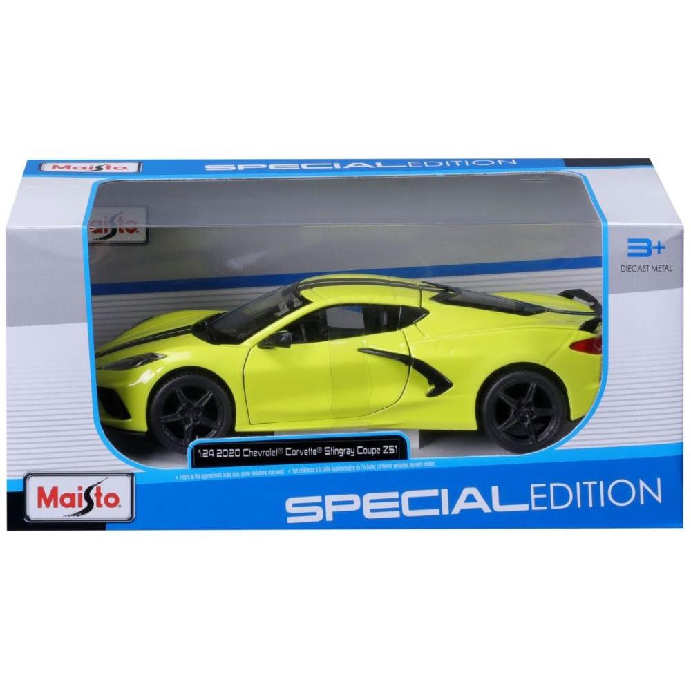 Maisto Chevrolet Corvette Stingray Coupe 2020, gelb, 1:24
