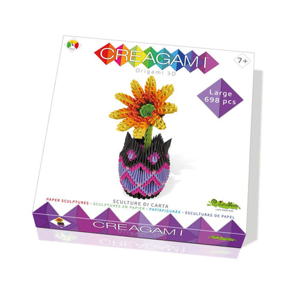 Creagami Origami 3D Vase with Flowers 698 pieces