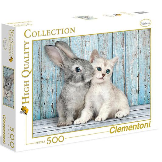 Clementoni Puzzle Cat &amp; Rabbit, 500 pieces