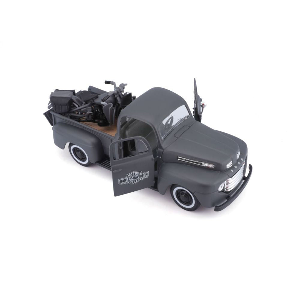 Maisto Ford F-1 Pickup 1948 Flathead Motorcycle 1:24