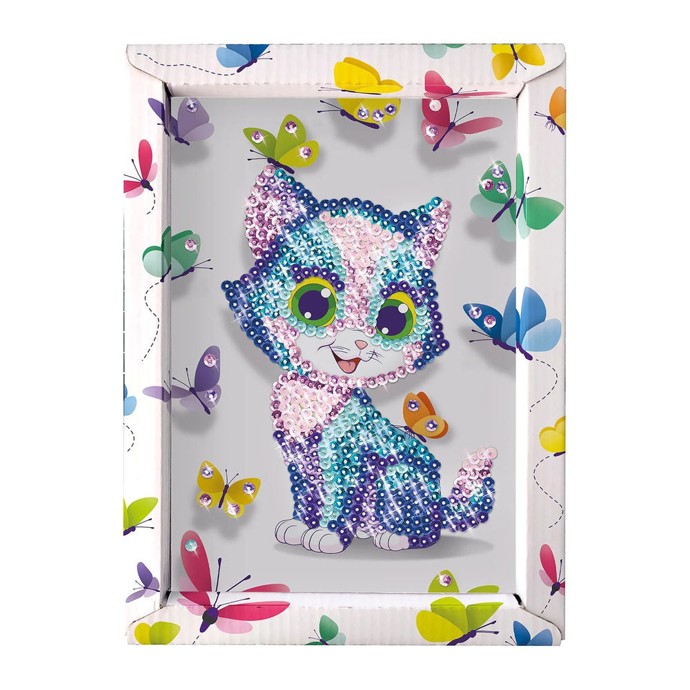 Collection Sequins Paillettenkunst Katze